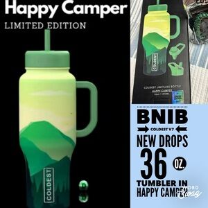 BNIB Coldest V7 New Drops 36 oz. Tumbler in Happy Camper